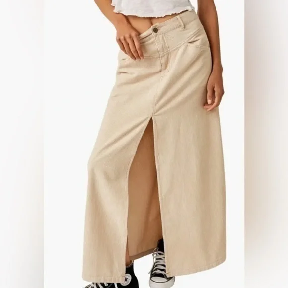We The Free As You Are Corduroy Maxi Skirt.NWT - Picture 1 of 6